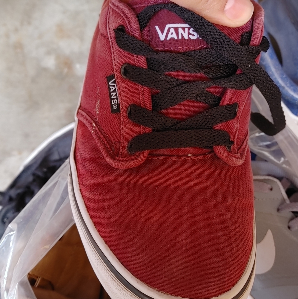 Vans red shoes